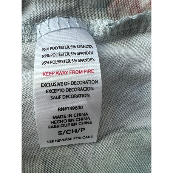 FLORA NIKROOZ WOMENS SMALL JADE FLORAL PRINTED LONG SLEEVE PAJAMA TOP ONLY GREY - Picture 9 of 11